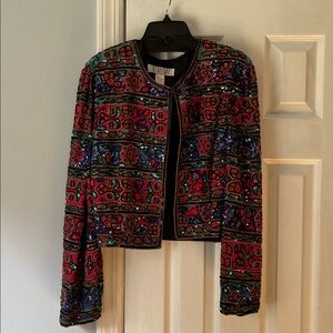 Gorgeous Della Roufogali Multicolor Sequin Jacket